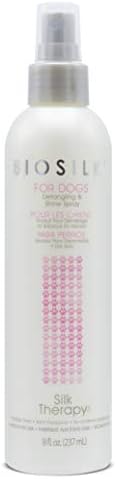  BioSilk For Dogs Silk Therapy Detangling Shampoo And Conditioner Bundle, 12 Fl Oz Each | Matted Hair Dog Detangler, Dog Detangling Shampoo & Conditioner | Sulfate And Paraben Free, Made In The USA