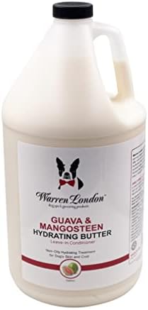  Warren London Hydrating Butter Leave In Pet Conditioner For Dogs | Lotion For Skin And Coat | Aloe Puppy & Dog Conditioner For Hair Detangler, Dry Skin, & Pet Fur Dandruff | Use After Dog Shampoo & Bathing | Made In USA | Guava 8oz