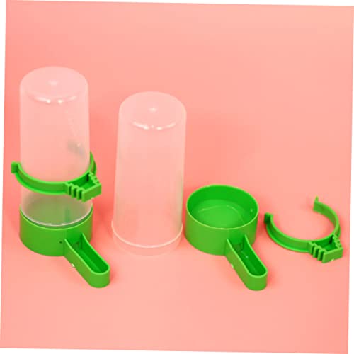  EVANEM 60 Pcs Feeding Feeder Quail Feeder Parrot Automatic Feeder Portable Feeder Cup Bird Food Bowl For Birds Plastic (Color : Assorted Color, Size : 9X4X3cm)