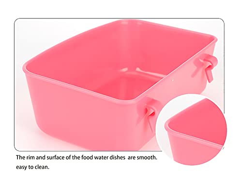  AMZSYLV 12 Pack Rabbit Feeder Waterer Chicken 15OZ Guinea Pig Cage Bowl Food Water Hanging Watering Container Feeding Dish Coop Cup Treats Drinker For Pigeon Dove Puppy Cat Bird Bath Basin Hamster Bed