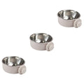  Iplusmile 3pcs Chinchilla Cups Small Stainless Animal Conure Bows Steel Birds Supplies Water Cup Coop Cat S Bowls Macaw Pet Food Dog Grey Puppy Cockatiel Feeders Bird Parakeet Dish Feeding
