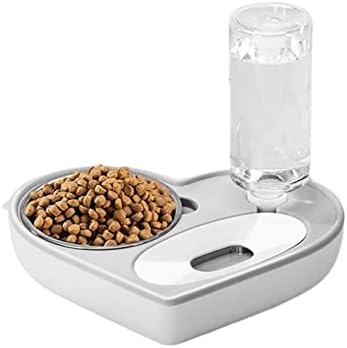  AYENCI Cat Automatic Water, 2 In 1 Pet Water Bowl, Stainless Steel Detachable Bowl For Pet, Dog And Small Cat (Size : Pink Bowl)