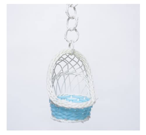  Parrot Supplies Nest Swing Toy Bird Cage Hanging Bite Toy Cage Display Pendant For Large And Medium-Sized Birds Parakeet Budgie Cockatiel (Blue)