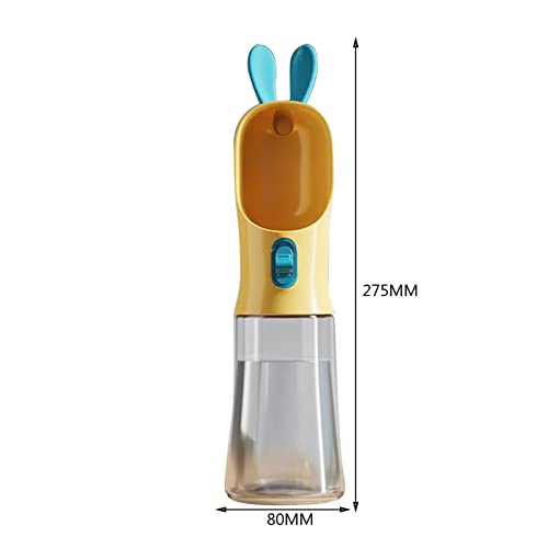  AACARB Cat Water Dispenser, Portable Pet Dog Water Bottle Outdoor Travel Walking Cat Puppy Food Drinking Leakproof Kettle Bowl Pet Supplies (Size : Yellow A)