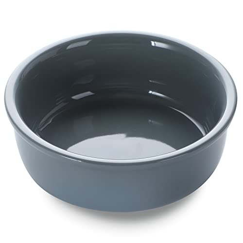  GDCZ Porcelain Raised Cat Or Small Dog Bowls With Heighten Metal Stand And Non-Slip Bottom For Pet Food And Water Dishes, 15 Ounces (Grey)