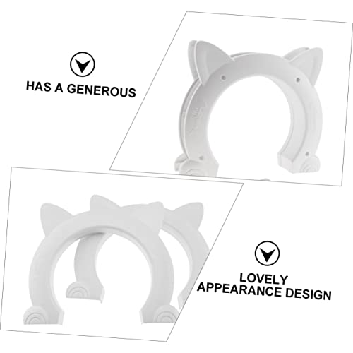  POPETPOP 3pcs Pet Cat Door Pet Interior Door Cat Door For Door Internal Cat Door Abs White Cat Portal Cat Pass Door Cat Pass Portal Indoor Glass Door Plastic Cat Door Cat Interior Door