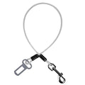  Dog Car Harness Seat Belt Restraint, No Chew Heavy Duty Pets Seatbelt For Car/SUV/Truck, Coated Steel Rope To Prevent Chewing
