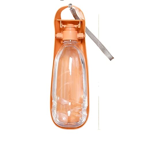  AYENCI Cat Automatic Water, 550Ml Pet Dog/Kitten Accompanying Water Cup Go Out Outdoor Feeding Water Drinking Fountain Portable Multi-Capacity Water Bottle (Color : Orange)