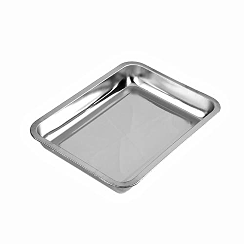  KUNWU Stainless Steel Pan 28"x20"x4" For Food, Cat, Dog & Rabbit Pet Litter Box, Corrosion Resistant Easy Clean No Residue Build Up Never Absorbs Odor Stains Rusts Durable Pan (XXL (28"x20"), 4" Deep)