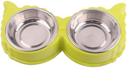  POPETPOP Portable Dog Bowl Portable Dog Bowl Puppy Dog Food Pet Feeder Stainless Steel Double Bowl Food Water Feeding Basin Tray For Pet Dog Cat () Portable Dog Bowl Metal Dog Bowls Metal Dog Bowls