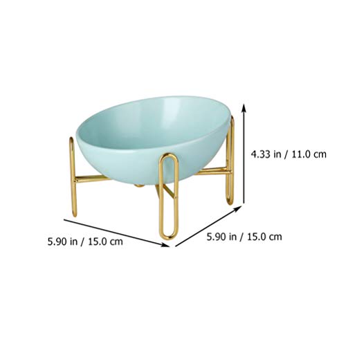  Balacoo Ceramic Water Bowl Ceramic Pet Food Bowl Cat Feeding Dishes With Stand Elevated Cat Bowl For Protective Cat Dog Neck Water Feeder Bowl (15X15CM 300ML) Ceramic Cat Bowls