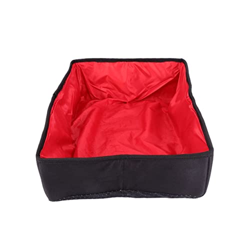  POPETPOP Cat Food Bowl Cat Litter Bowl Foldable Cat Litter Box Portable Litter Box Travel Valet Tray Cat Toilet Litter Tray Portable Cat Litter Tray Cat Toilet Box Cat Basin Cat Bowl Kitten