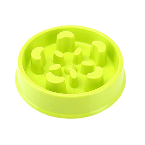  Balacoo Plastic Slow Feeder Cat Feeding Devices Puppy Feeder Dog Bowls Dog Slow Bowl Anti Dog Food Bowl Plastic Dog Food Feeding Bowl For Pet Dog (Light Green) Puppy Pet Slow Feeder Bowl