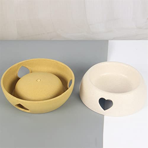  AYENCI Cat Automatic Water, Pet Supplies Dog Bowl Rice Bowl Plastic Love Single Bowl Pet Bowl Cat Food Basin Spot Wholesale Dog Water Bottle Dog Food Bowl (Color : Gray, Size : S(13x17.5x5.8cm))
