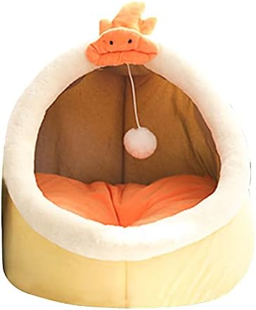  JENPECH Cat Bed Cave For Indoor Cats - Soft Cute Small Cat Bed Warm Pet Basket Kitten Lounger Cushion For Home - Small Pet Bed That Serves As A Cat Cave, Cat Condo