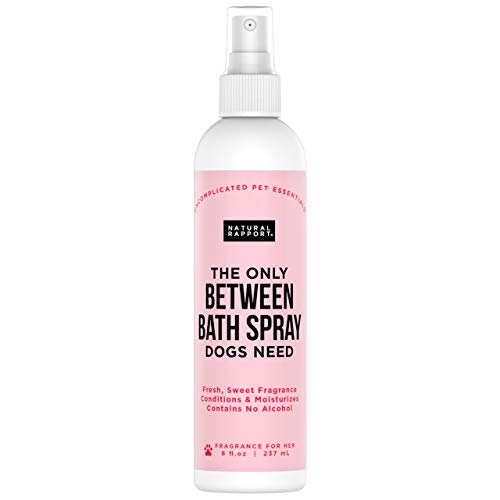  Natural Rapport Female Dog Cologne Spray With Floral & Coconut Scent - The Only Between Bath Spray Dogs Need - Convenient, Between-Bath Dog Deodorant Spray And Pet Urine Odor Eliminator Perfume (Female, 8 Fl Oz.)