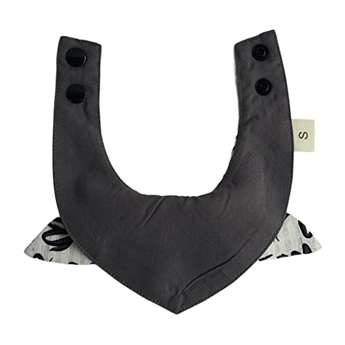  Elegant And Practical: Gray Print Cat Bib For Clean And Stylish Mealtimes (Small)