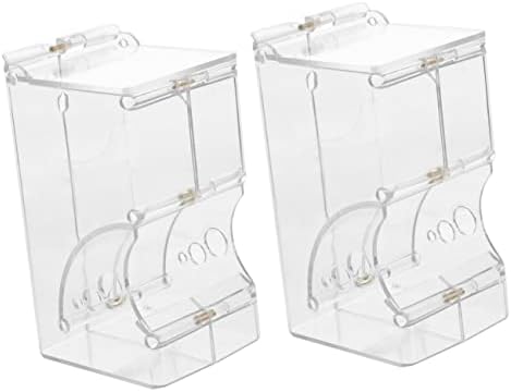  3pcs Hamster Feeder Hamster Cage Accessories Home Water Dispenser Auto Feeder Acrylic Transparent Reusable Rabbit Feeder Cat Feeder Small Pets Food Container Guinea Pig Food Bowl