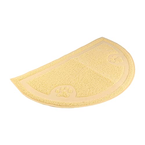  EVANEM Washable Rug Washable Rug Washable Runner Rug Of 2 Cat Litter Tray Cat Litter Cushion Pet Supplies Cat Pad Mat, Pratical Semicircular Half Circle Rug Plastic Bins Plastic Bins