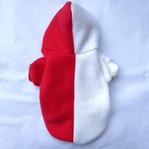  New Pet Sweater Teddy Clothes Winter Pet Clothes Puppy Clothes Dog Clothes (Red+White,XS)