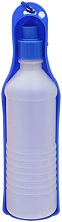  AACARB Cat Water Dispenser, Pet Dog Water Bottle 250ml Foldable Portable Drinking Bottle Travelling Outdoor Drinking Feeder Bowl 1 PC (Color : Blue)