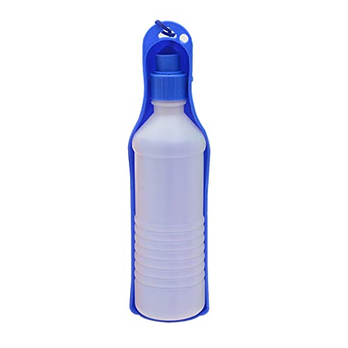  AACARB Cat Water Dispenser, Pet Dog Water Bottle 250ml Foldable Portable Drinking Bottle Travelling Outdoor Drinking Feeder Bowl 1 PC (Color : Blue)