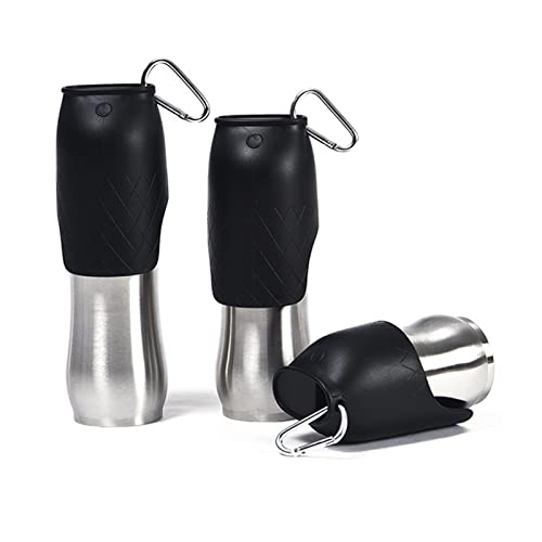  AACARB Cat Water Dispenser, Stainless Steel Water Dispenser Travel Pet Cat Portable Water Bottle Outdoor Walking Drinking Fountain For Small Large Dog (Size : 750ml)