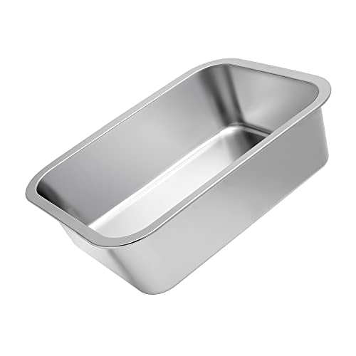  Kichwit Extra Large Dog Bowl 304 Food Grade Stainless Steel Pan, Dishwasher Safe (14 X 10.5 X 4 Inches)