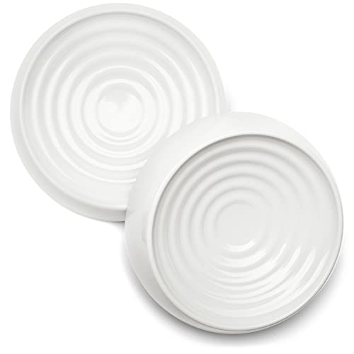  CatGuru Cat Bowls, Whisker Stress Free Food Bowl, Reliefs Fatigue, Wide Non Slip Shallow Dish, Feeding & Watering Supplies (Set Of 2, Marshmallow)