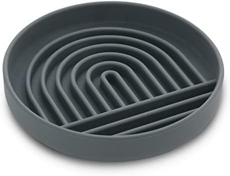  Slow Feeder Dog Bowl: The Slowdown Bowl Is A Modern, Silicone Puzzle Bowl & Lick Mat. Slow Eating, Stop Gulping, Take It Easy. Dishwasher Safe. (Sage)