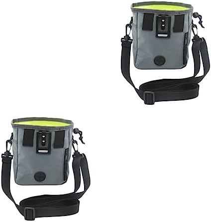  Balacoo Organizer Bags 2 Pcs Food Kitten Waist Outdoor Grey Portable Bag Cat Side Snack For Storage Pet Puppy Style Training Pouch Bags Stylish Multi- Dog Organizer Pouch