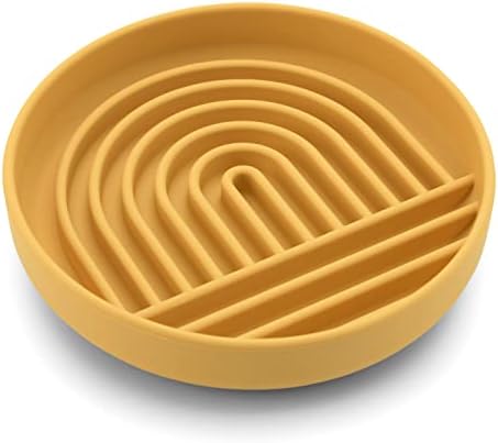  Slow Feeder Dog Bowl: The Slowdown Bowl Is A Modern, Silicone Puzzle Bowl & Lick Mat. Slow Eating, Stop Gulping, Take It Easy. Dishwasher Safe. (Sage)