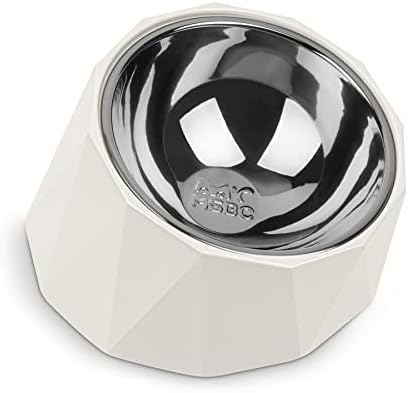  MSBC Elevated Dog Bowl For Medium Dogs, Tilted Dog Bowl Raised Dog Bowl With Detachable Melamine Stand For Medium Dogs, Non-Skid, Easier To Reach Food