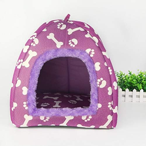  SENERY Warm Mongolian Yurts Shape Dog Bed Cave Foldable Cat Castle Bone Puppy House Tent Kennel Nest Small Dog Cushion
