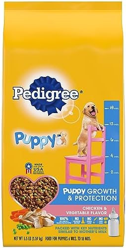  Pedigree Puppy Growth & Protection Dry Dog Food Chicken & Vegetable Flavor, 30 Lb. Bag