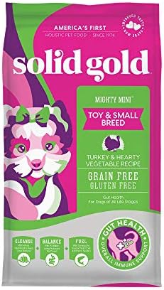  Solid Gold Mighty Mini Small Breed Dog Food - Dry Dog Food For Any Toy Breed - For Gut Health & Sensitive Stomach Support - Digestive Probiotics For Dogs - Grain & Gluten Free Recipe
