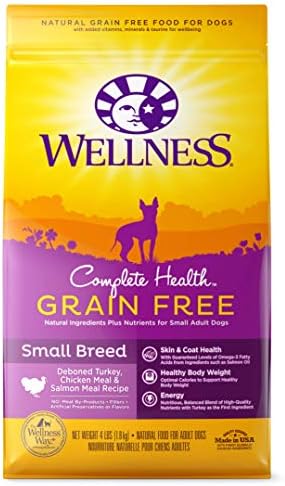  Wellness Complete Health Grain-Free Dry Dog Food, Natural Ingredients, Made In USA With Real Meat, For All Lifestages (Chicken, 24-Pound Bag)