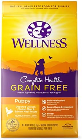  Wellness Complete Health Natural Grain Free Dry Puppy Food, Chicken & Salmon, 24-Pound Bag