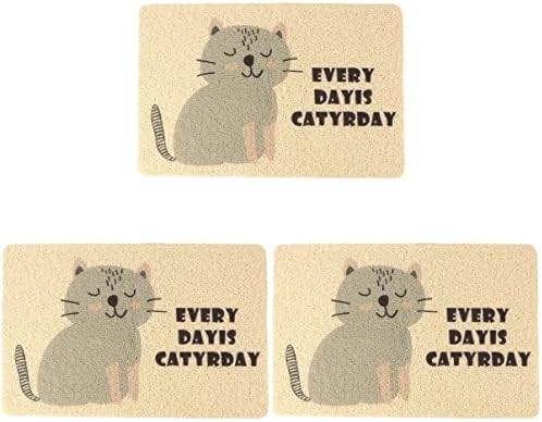  Large Cat Litter Mat 2pcs Cat Kittens Inch Scatter Pad Non- X. Cats/Mat Dogs For Carpet Cats Dogs/Cartoon Backing, Cm Urine Food Kitten Mat- Pet Cushion Non- Sleeping