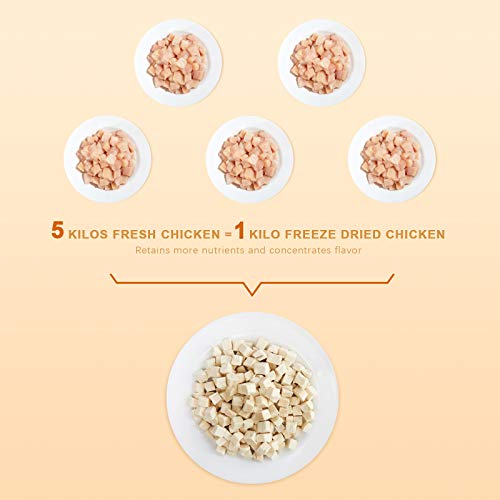  Jungle Calling Freeze Dried Cat And Dog Treats, Grain Free, Raw Single Ingredient Chicken, High Protein Snacks For Training (Chicken Cube)
