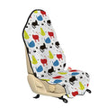  Ambesonne Kitten Car Seat Hoodie, Wool Ball Cat Bowl Food Fishbone Paws Pet Symbols In Rhythmic Composition, Car Seat Cover Protector Non Slip Backing Universal Fit, 30" X 57", White And Multicolor