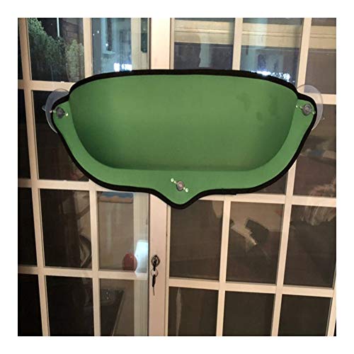  YangYan Cat Window Hammock With Strong Suction Cups Pet Kitty Hanging Sleeping Bed Comfortable Warm Ferret Cage Cat Shelf Seat Beds (Color : Black)