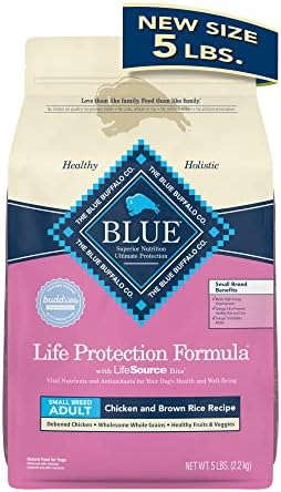  Blue Buffalo Life Protection Formula Natural Adult Small Breed Dry Dog Food, Chicken And Brown Rice 5-lb Trial Size Bag