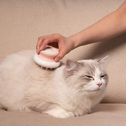  McLovin’s Multifunctional Pet Hair Brush | Soothing Cat Massager Brush | Gentle Dog Grooming Comb | Pet Shampoo Brush With Sharp Soft Silicone Bristles | Easy Mat Remover For Short/Long Hair (Pink)