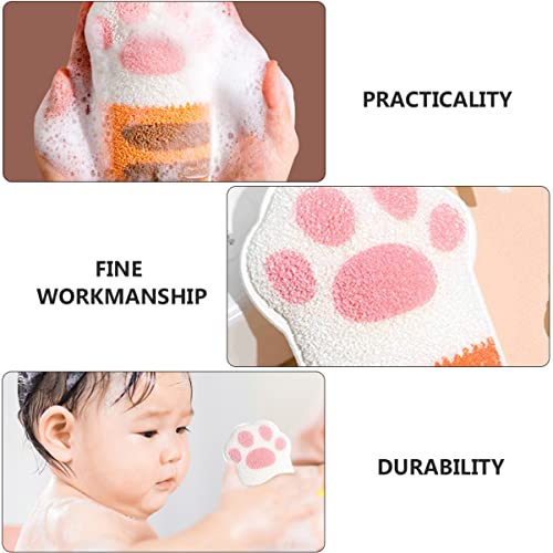 HEIMP 2pcs Multipurpose Scrubber Shaped Scrubbing Skin For Pet Paw Cleaners Shower Sponges Mesh Sponge Cute Foam Scrubbers Infant Newborn Food Loofha Soap Back Bowl Dog Kids Ball Loofah