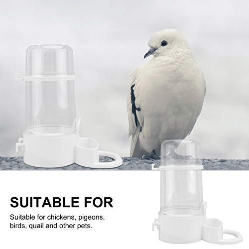  Iplusmile 6 Pcs Jug Parrots White Hanging Cup Drinker Pets Lovebirds Leak- Kit Pajaros Bowl Container, Proof Bird Dispenser- Pet Farm Dog Supplies Container Para Drinkers Bottle Budgie