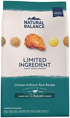  Natural Balance Limited Ingredient Adult Dry Dog Food With Healthy Grains, Lamb & Brown Rice Recipe, 12 Pound (Pack Of 1)
