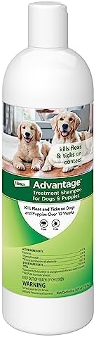  Advantage Flea And Tick Treatment Shampoo For Dogs And Puppies, 12 Oz