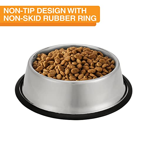  Neater Pet Brands - Stainless Steel No-Skid & Non-Tip Dog Bowl For Food Or Water (64 Oz, Stainless Steel)