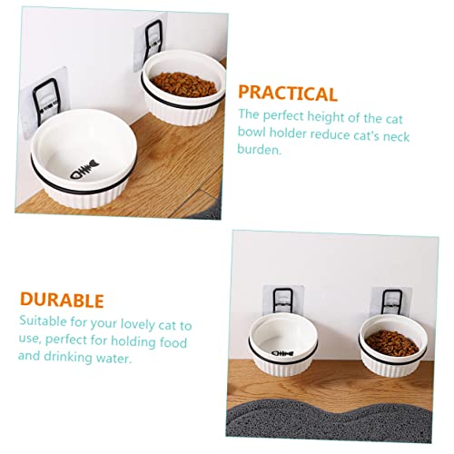  POPETPOP 3pcs Bowl Holder Bird Accessories Wall Mounted Planters Wall Mounted Clothing Rack Wall Mounted Planter Ring Wall Mounted Hooks Flower Pot Ring Bracket Cat Feeding Shelf Pet Supply